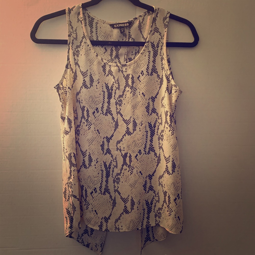 Express Snakeskin Sheer Blouse